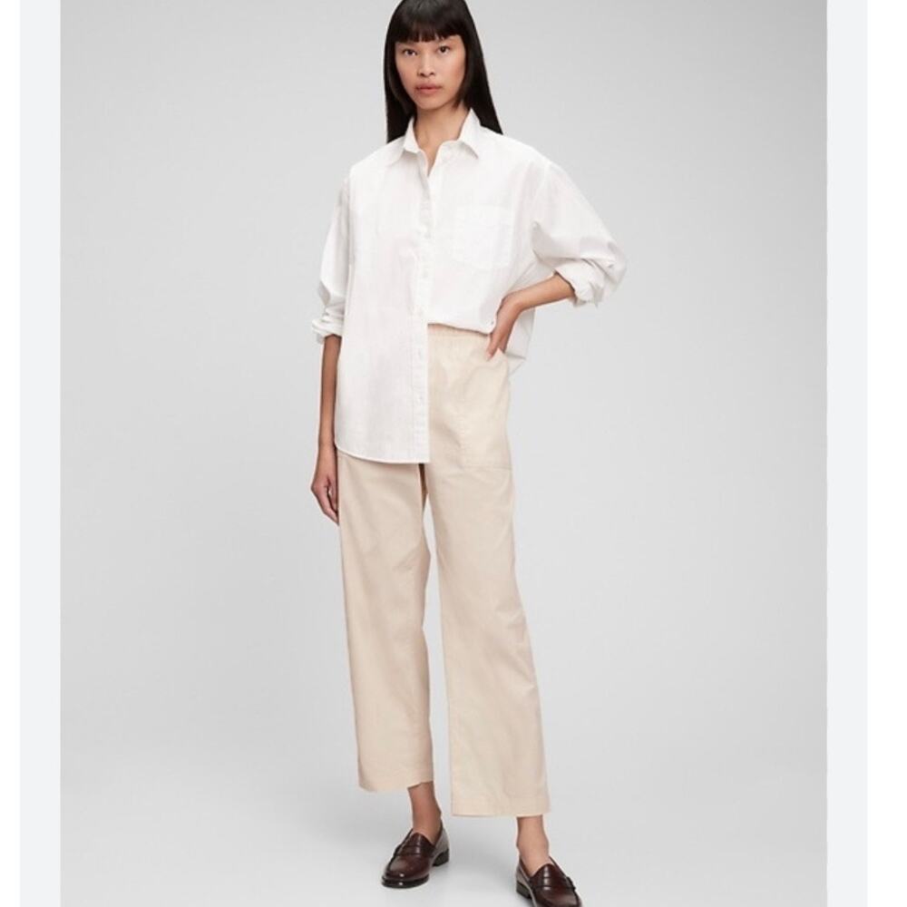 Gap Off-Duty Khaki Pull On High Waisted Pants Medium - Picture 6 of 12